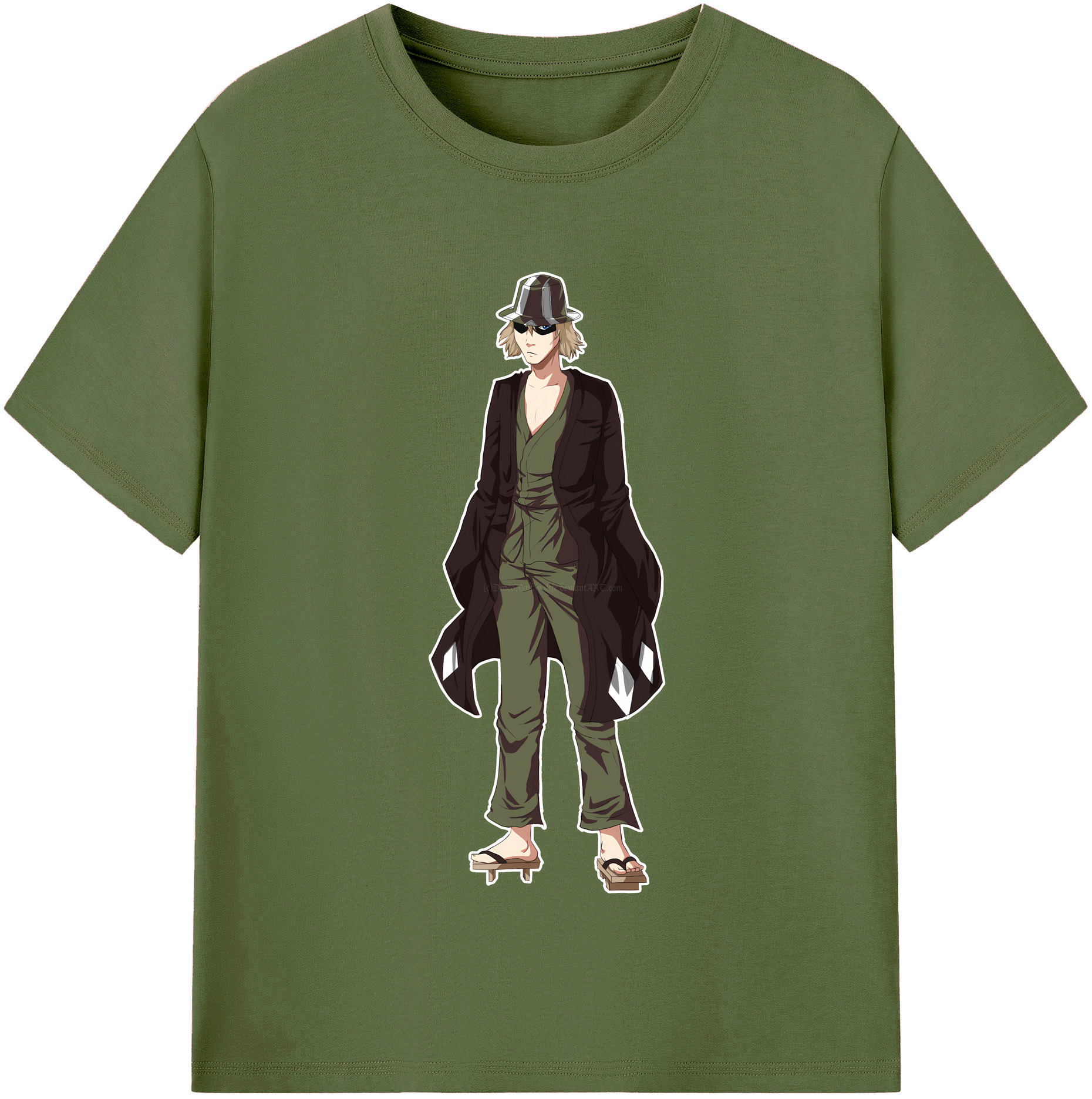 （画像用） "ブリーチ 浦原 喜助（うらはら きすけ） BLEACH Urahara Kisuke " 綿100％半袖Tシャツ（フロントプリント）